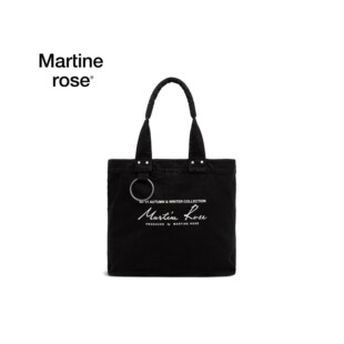 【伦敦街头】MARTINE ROSE 26SS BONDAGE手写体logo印花托特包