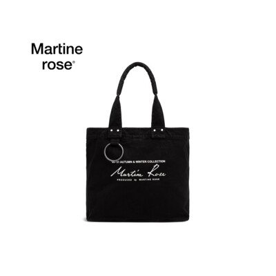【伦敦街头】MARTINE ROSE 26SS BONDAGE手写体logo印花托特包