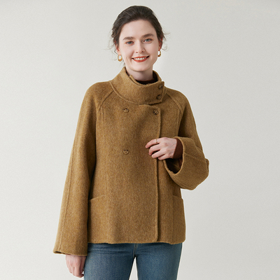 双面羊毛大衣女中长款新款高端小个子毛呢秋冬高级感外套