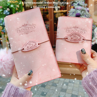 原创高定ALASKA公主日记意大利真皮雾蜡粉色TN旅行手帐标准护照