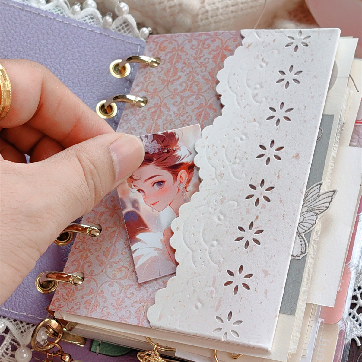 QY 手工特种纸分隔页收纳袋A5A6A7奇葩M5A8A9A5slim分隔页索引