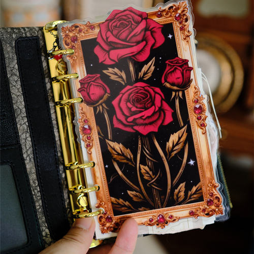 暗夜玫瑰巴洛克暗黑风分隔页