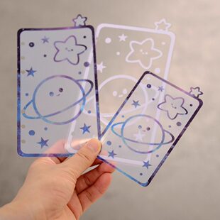 原创可爱卡通镂空胶片星球A6A7M5A5slim手工塑封分隔页索引页分类