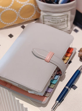 樱吹雪2.0超柔耐磨摔纹纳帕A6A7奇葩A8A5slim真皮活页手帐笔记本