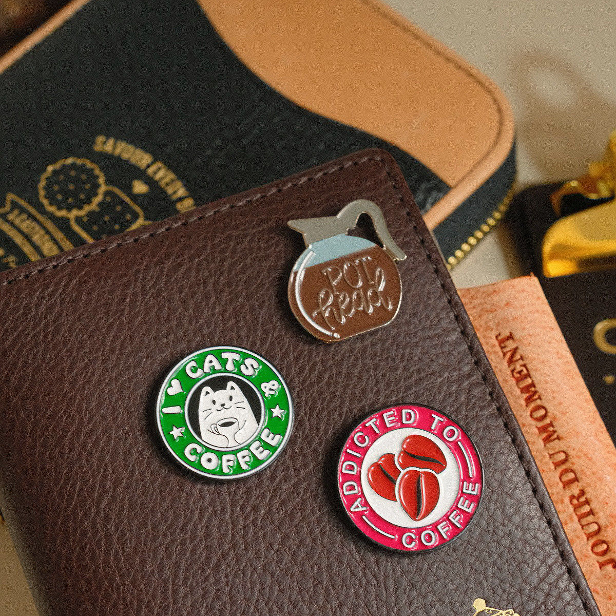 new咖啡主题咖啡壶磁吸扣磁力扣手工手帐装饰吊牌INS风欧美风活页,文具电教/文化用品/商务用品,书签,淘宝优惠券,粉丝福利购,淘宝优惠卷