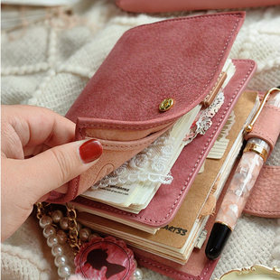 QY现货干枯玫瑰磨砂手帐本真皮不耐磨不耐脏除了好看一无是处