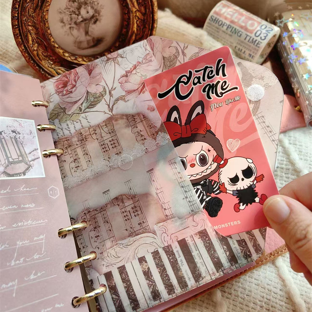 QY  手工收纳袋硫酸纸复古巴洛克风格A567奇葩M5A5slim分隔页索引