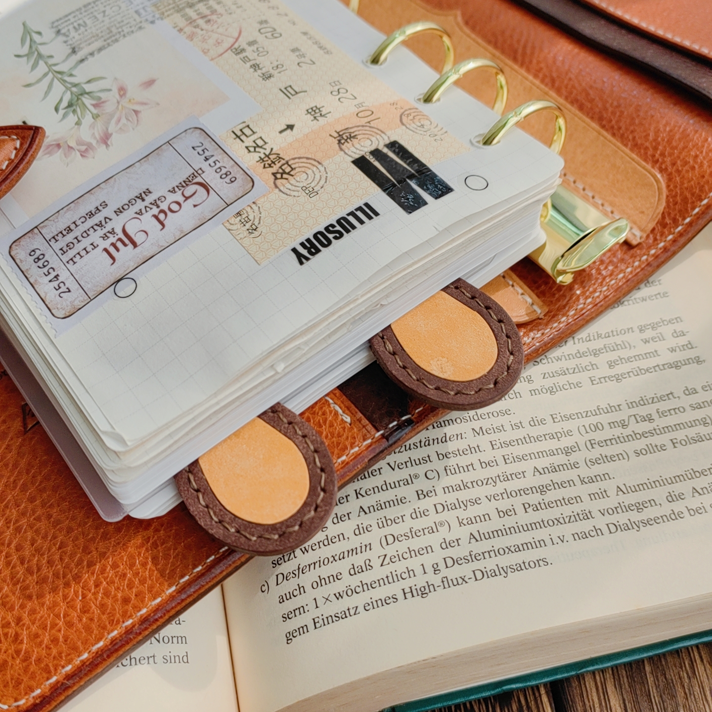 真皮可爱小熊耳朵手工分隔页