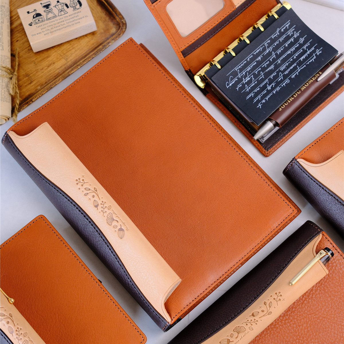 秋日私语活页手帐本皮