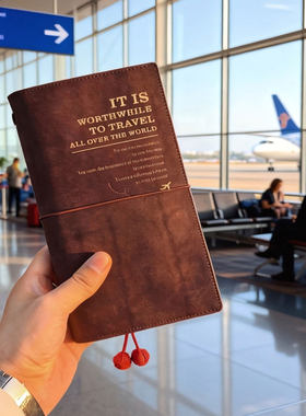 原创飞行家意大利pueblo破菠萝真皮A6A7TN活页手工笔记本手账本