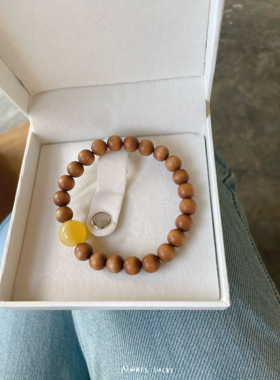 印度老山檀蜜蜡木手串天佛珠手链