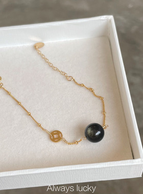 金曜石转运珠天然水晶闺蜜手链女