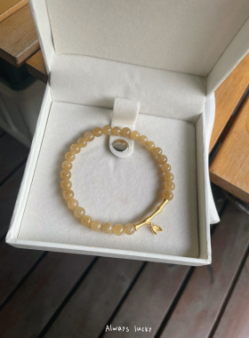 黄金糖玉竹节手链女简约好运礼物
