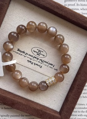 天然银月光水晶手串简约手串手链