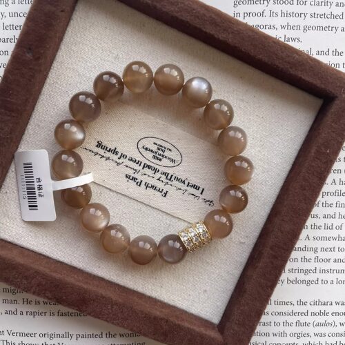 天然银月光水晶手串简约手串手链