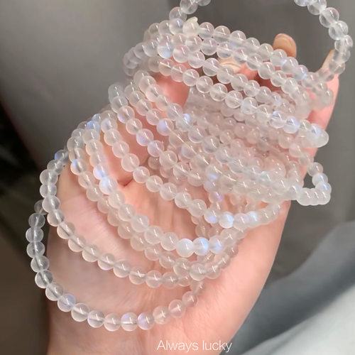 天然透体蓝月光守护爱情纪念手链