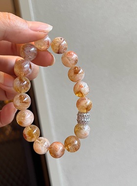 蜂蜜黄阿塞礼物手链女天然水晶