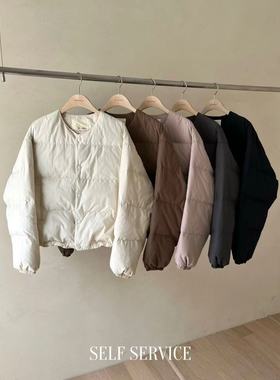 现 25冬季新款韩国东大门self service女韩系休闲短裤羽绒服外套