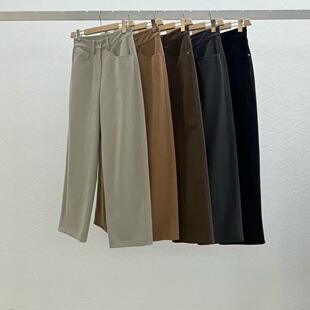 1现折 韩国东大门statement25冬季新款 百搭复古风宽松直筒休闲裤