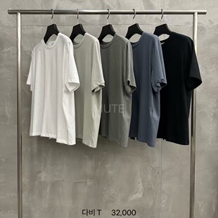 1现速发 韩国东大门mute女休闲简约净版圆领日常短袖T恤25秋新款