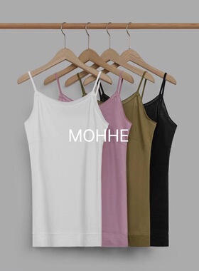 1现 韩国东大门25夏新MOHHE简约洋气纯色百搭长款吊带背心