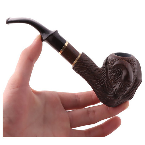 Flag烟斗 鹰爪黑檀弯斗 送配件