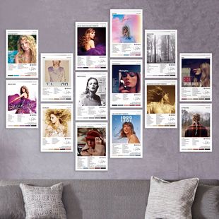 欧美歌星明星音乐cd专辑海报说唱嘻哈摇滚墙面装饰画威肯霉霉A妹