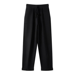 休闲小个子小脚裤 秋冬羊绒针织哈伦裤 女宽松外穿长裤