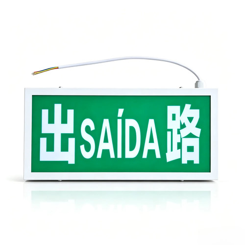 出路出口EXIT绿底白字白光指示牌