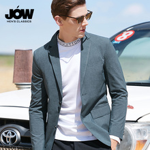 JOW/乔沃男士休闲西服秋季纯色青年小西装商务时尚单西薄便西外套