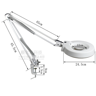 夹台式放大镜工作照明放大镜台灯(青玻|普玻）LT-86A