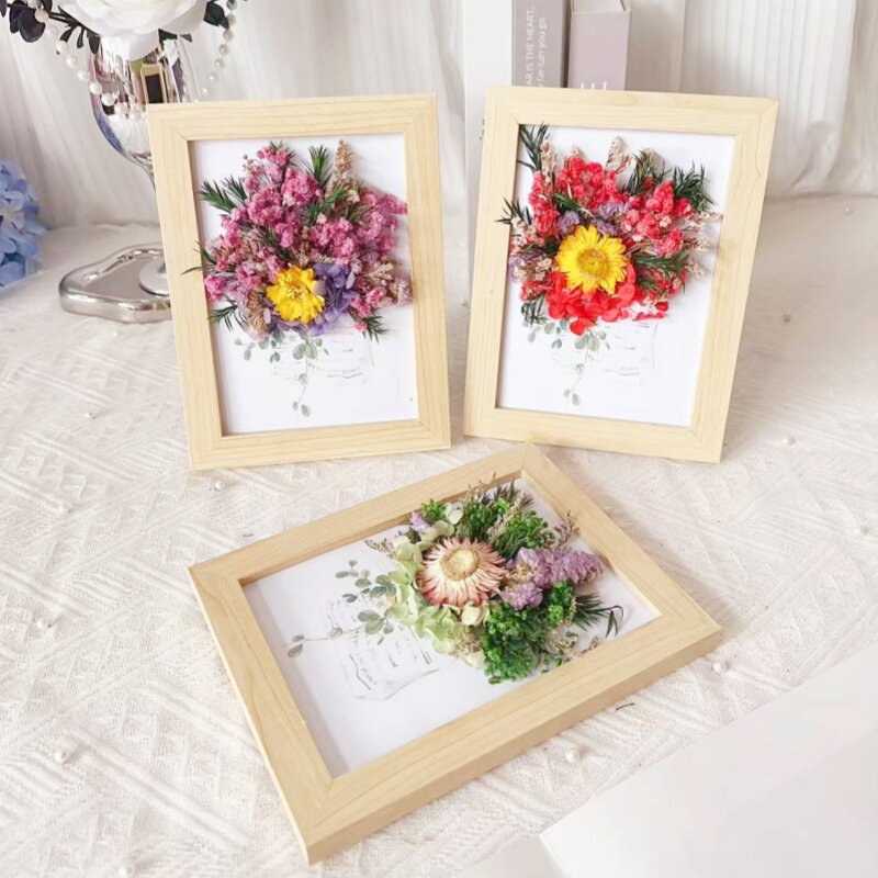 元旦节相框干花手工diy永生花摆件活动工具植物制作立体画框材料
