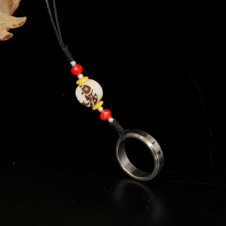 新款戒子环绕文殊转动饰品钛钢戒戒指/指环