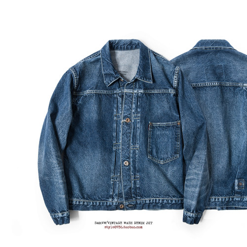Redcloud X Overcomer 手工旧化 TYPE1 丹宁夹克 限定发售 S406VW