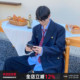 白口阳 毛呢外套2025年秋冬新款 航海王子 海军蓝学院风束腰西装
