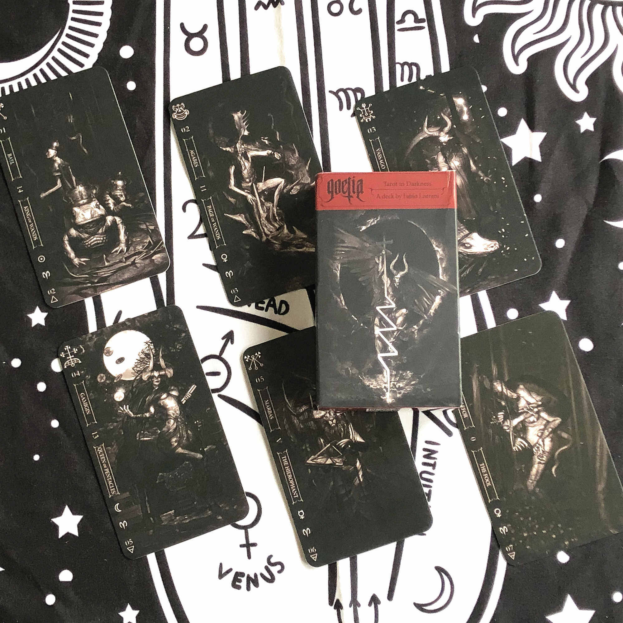 包邮 goetia tarot in darkness暗黑所罗门盖提亚塔罗牌英文纸牌