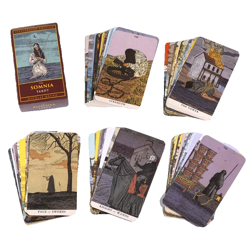 包邮 Somnia Tarot Illustrated索姆尼亚卡罗牌插画摄影风格纸牌-封面