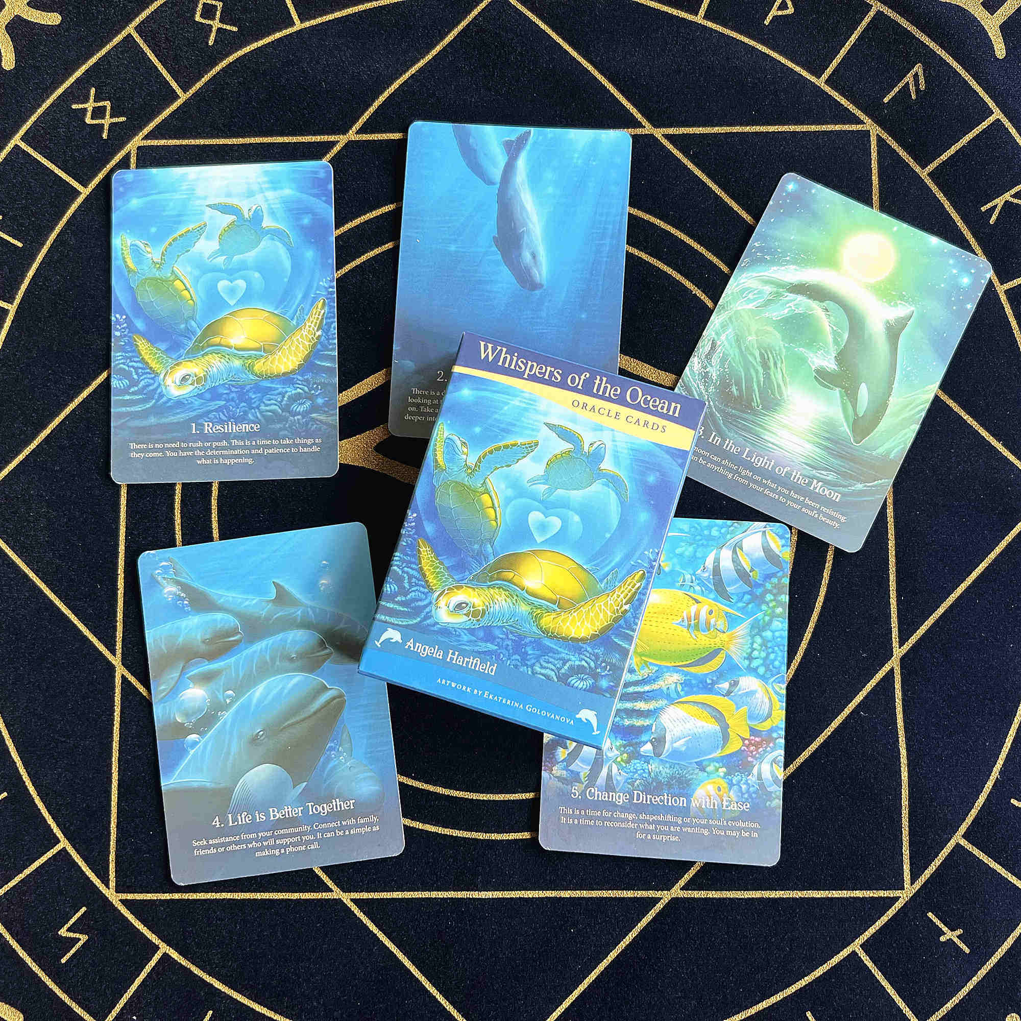 包邮 whispers of ocean 海洋之声神谕卡 非塔罗英文桌游卡牌