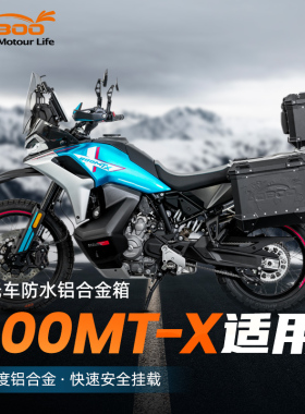 LOBOO萝卜摩旅摩托车尾箱适用春风800MTX铝合金三箱快拆边箱边架