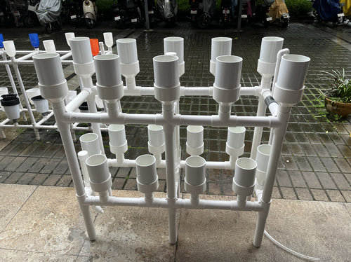110管鱼菜共生系统50管框架虹吸系统阳台楼顶户外种植多层花定制