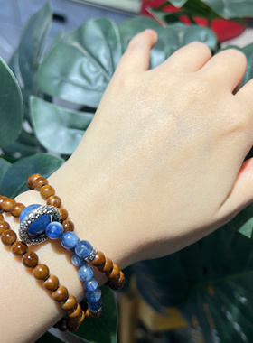 【秘境珠宝】禅意静心蓝晶石库克三圈手串