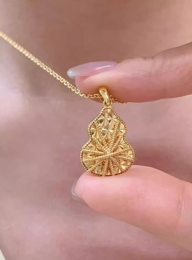 Earth's poetry福禄拉丝葫芦S925中式轻奢通勤百搭项链