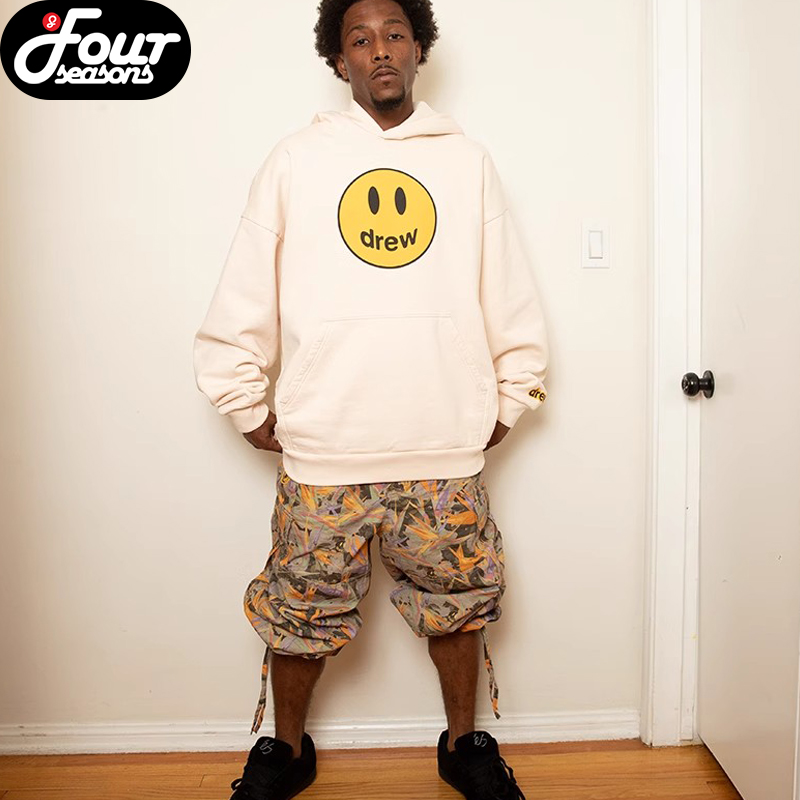 Drewhouse奶白色笑脸连帽卫衣