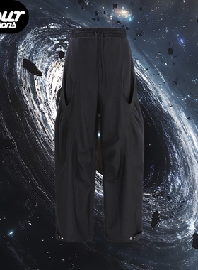 UPGREATED 虫洞结构弯刀卫裤男 街头休闲裤 宽松阔腿裤高级感直筒