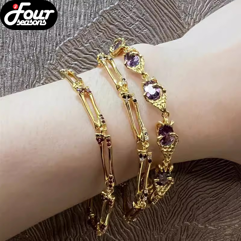 Purey.wr925银镀22K金轻奢手链