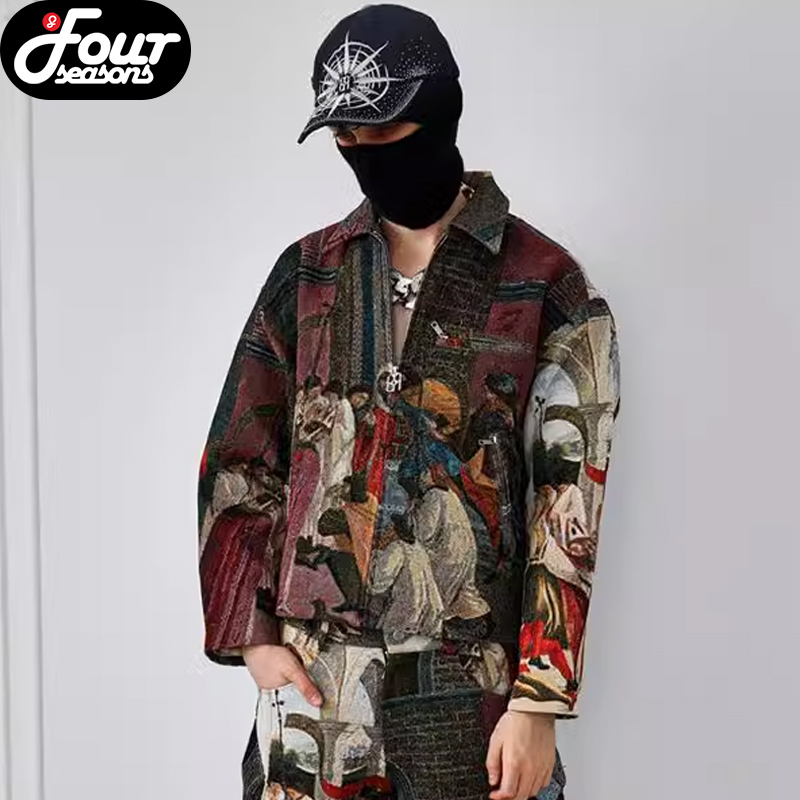 BirthofRoyal油画图案夹克外套