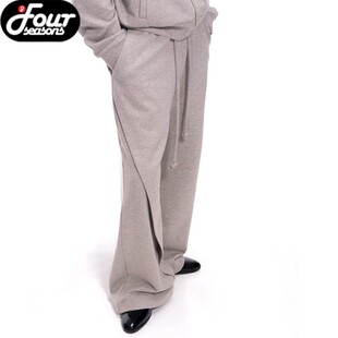 【四季】Orison Morgana羊毛混纺卫裤燕麦灰针织复古摩登抽绳长裤