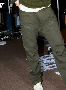 四季GLOBALVALLY 宽松休闲工装裤双拉链直筒结构 ZIPPER OVERALLS