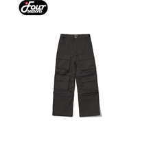 四季GLOBALVALLY多功能拉链尼龙工装裤 ZIPPER NYLON CARGO PANTS