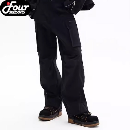 UPGREATED鲨鱼造型阔腿直筒长裤